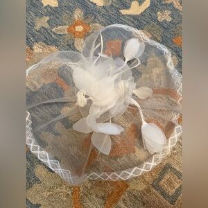 White Floral Fascinator